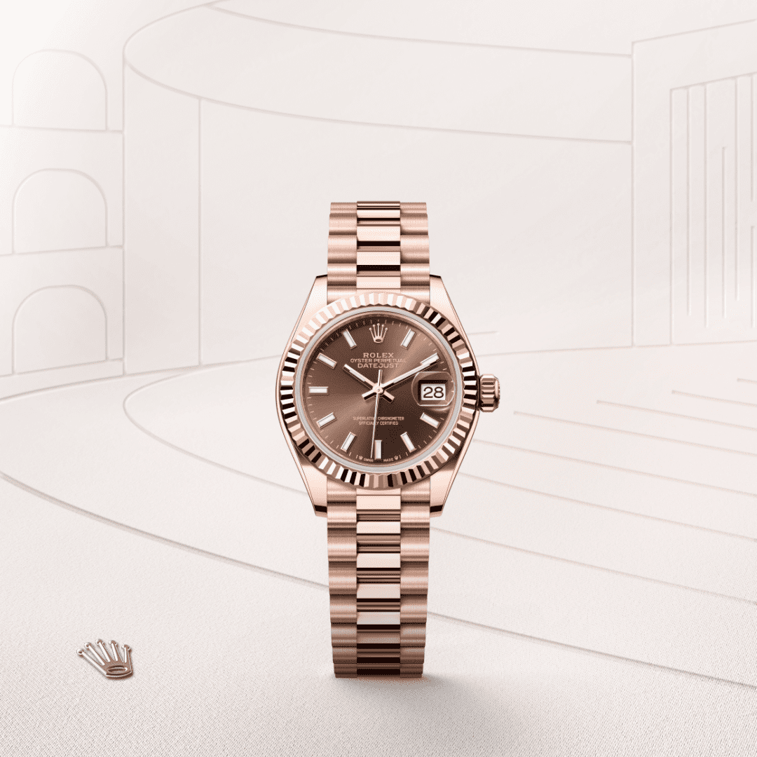 Rolex Lady-Datejust Oyster, 28 mm, Everose altın M279175-0007