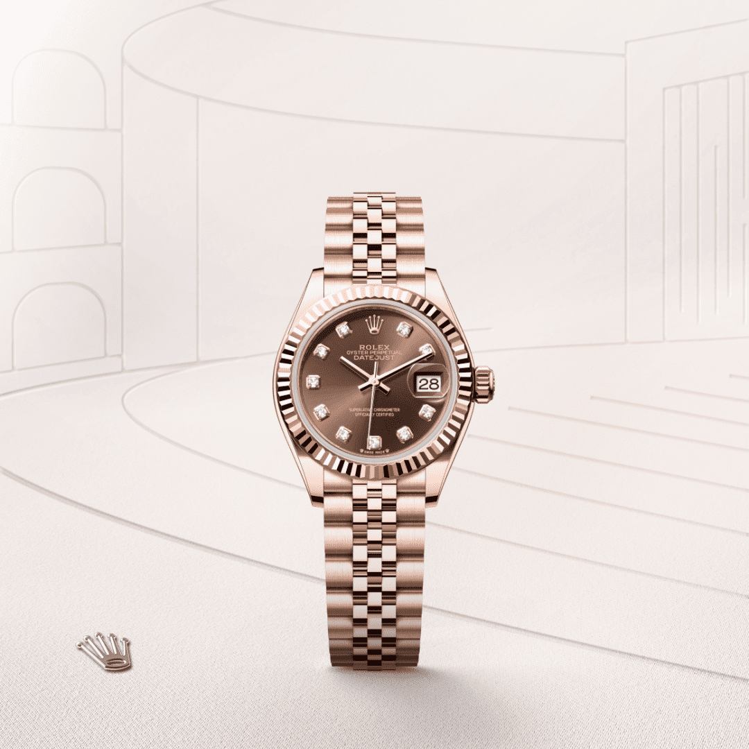 Rolex Lady-Datejust Oyster, 28 mm, Everose altın M279175-0010