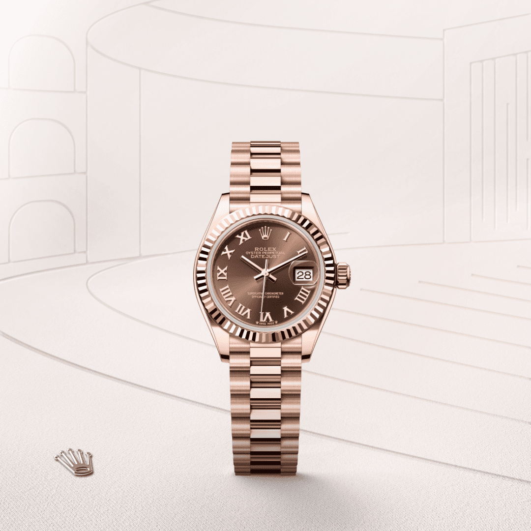 Rolex Lady-Datejust Oyster, 28 mm, Everose altın M279175-0014