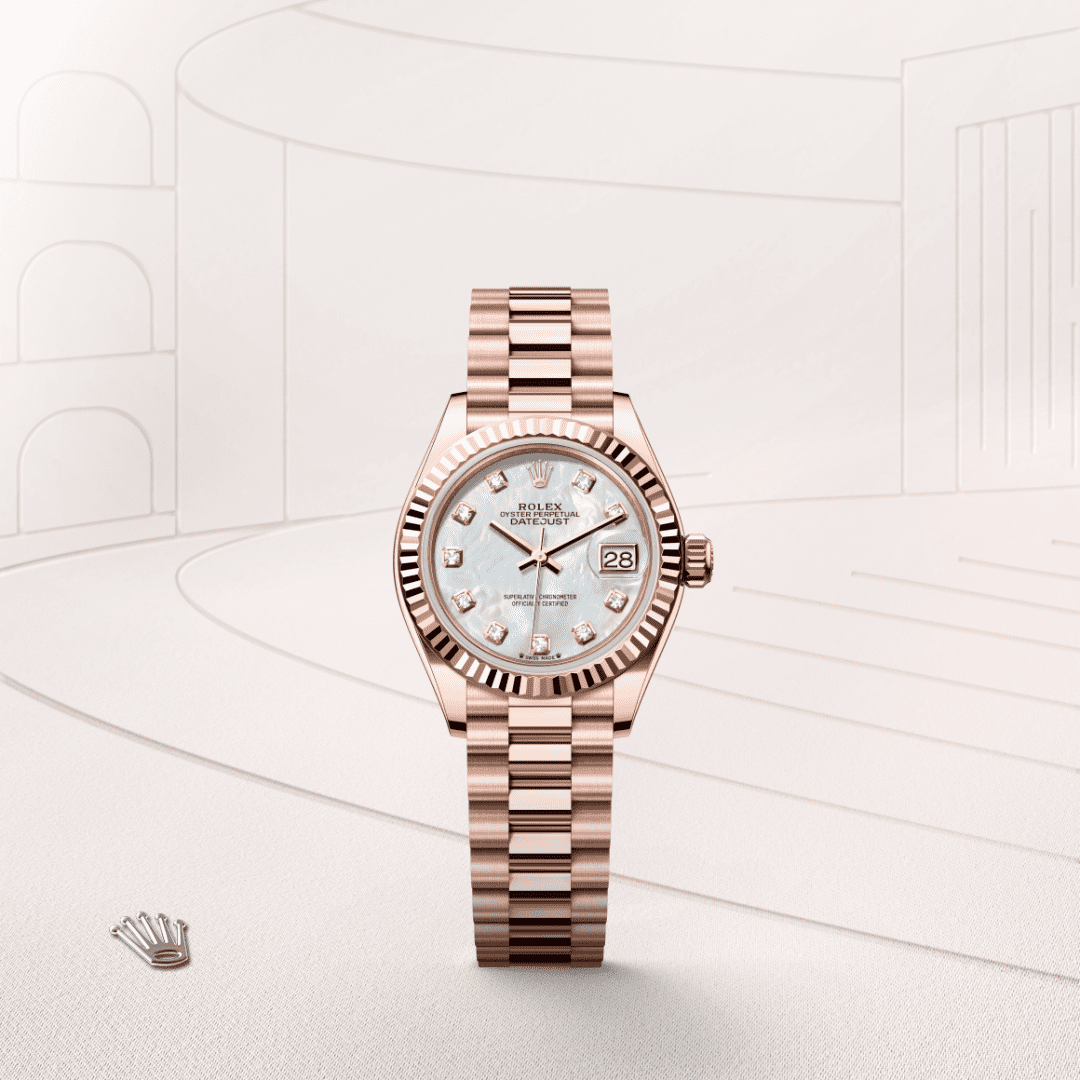 Rolex Lady-Datejust Oyster, 28 mm, Everose altın M279175-0017
