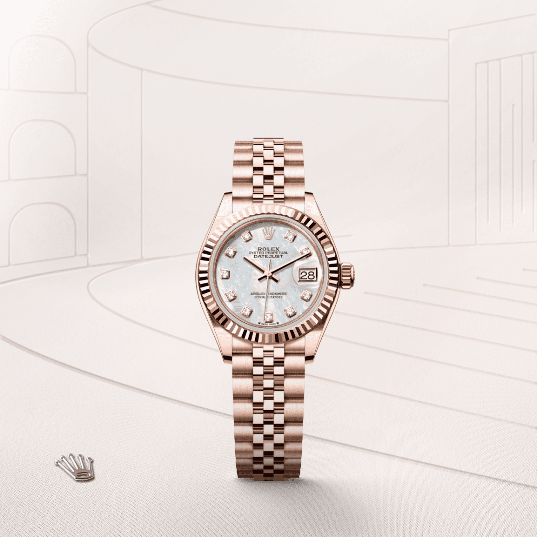 Rolex Lady-Datejust Oyster, 28 mm, Everose altın M279175-0018