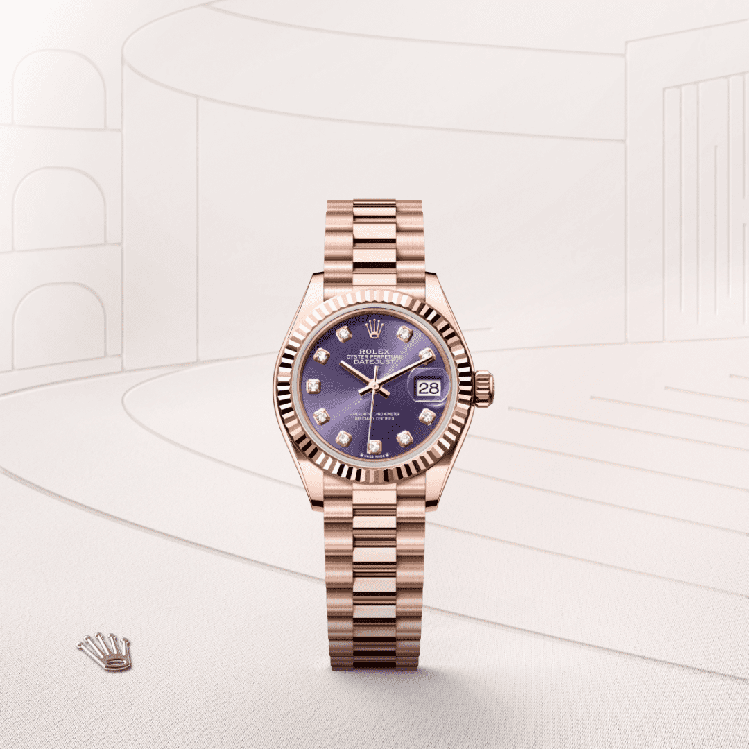 Rolex Lady-Datejust Oyster, 28 mm, Everose altın M279175-0019