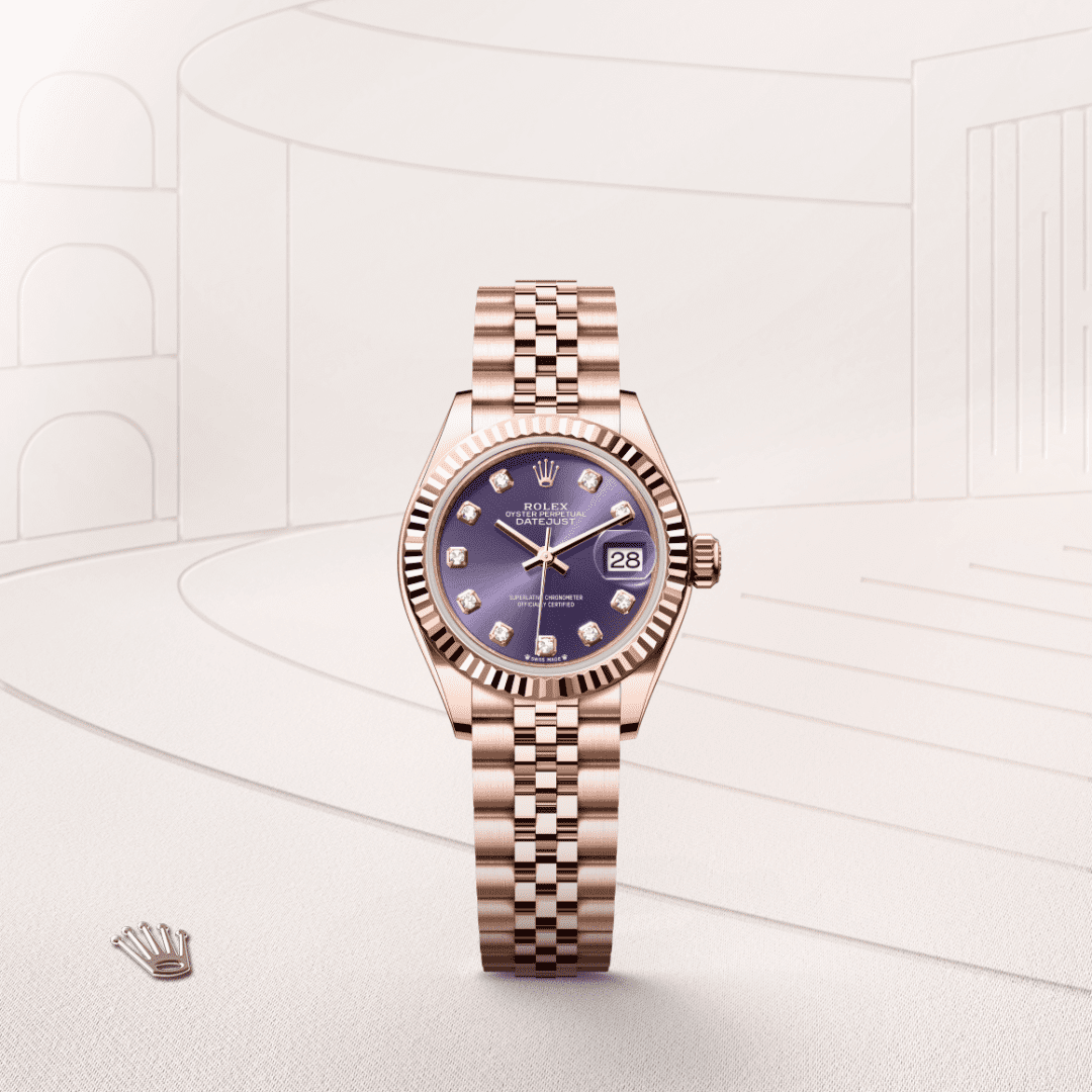 Rolex Lady-Datejust Oyster, 28 mm, Everose altın M279175-0020