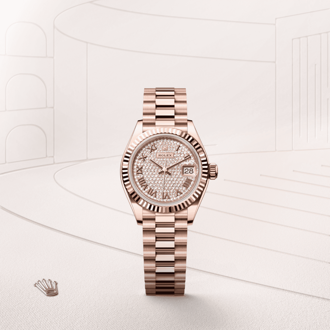 Rolex Lady-Datejust Oyster, 28 mm, Everose altın M279175-0023