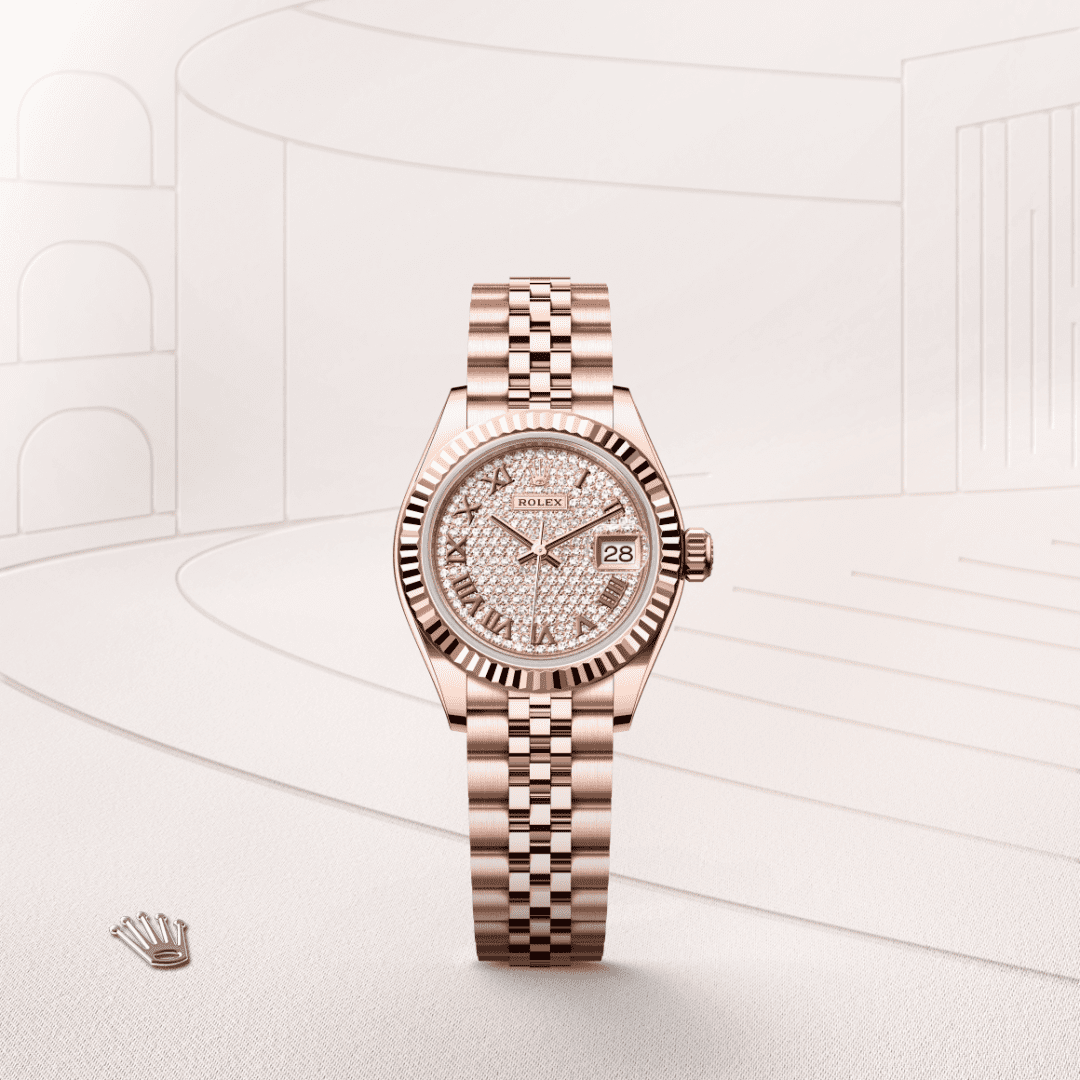 Rolex Lady-Datejust Oyster, 28 mm, Everose altın M279175-0024