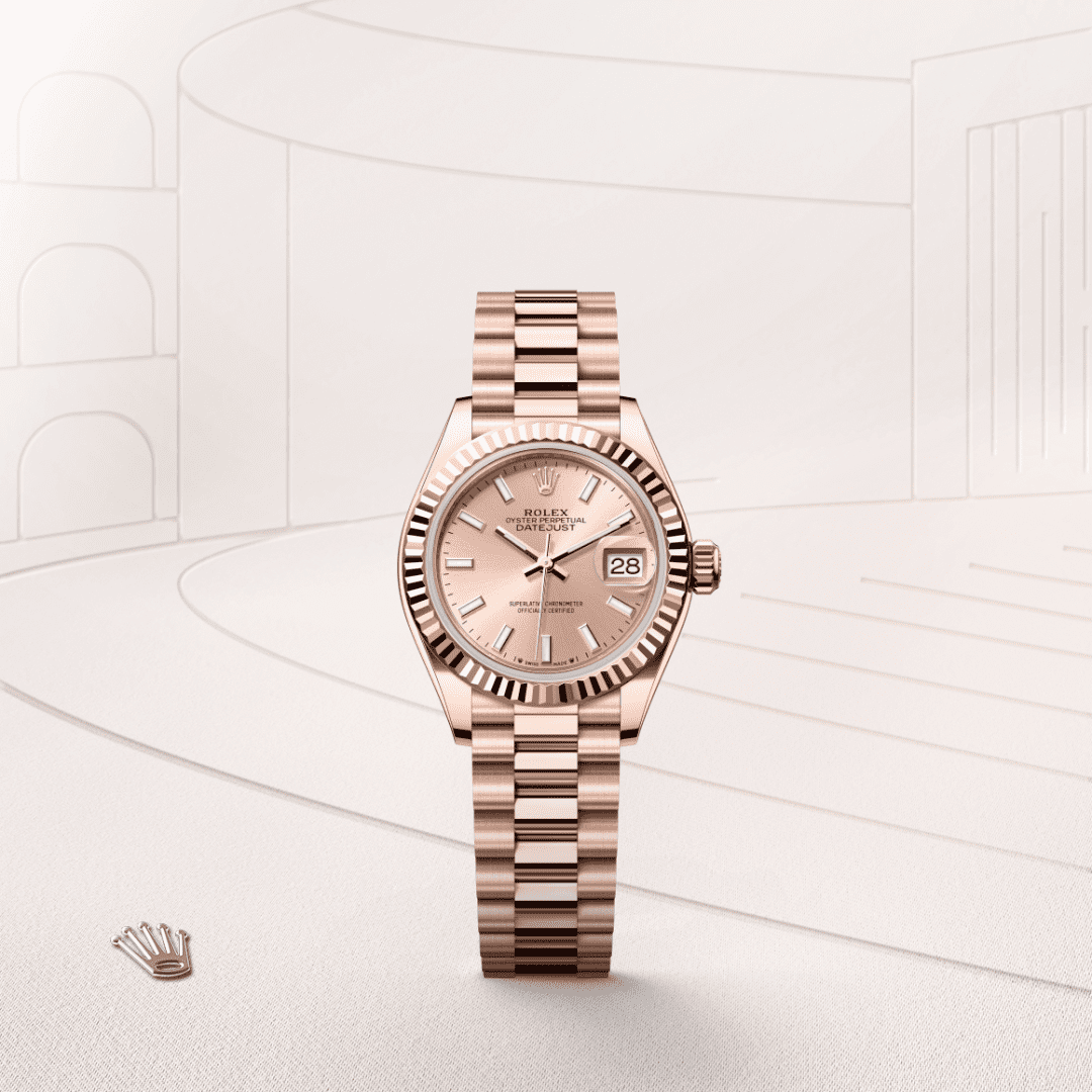 Rolex Lady-Datejust Oyster, 28 mm, Everose altın M279175-0025