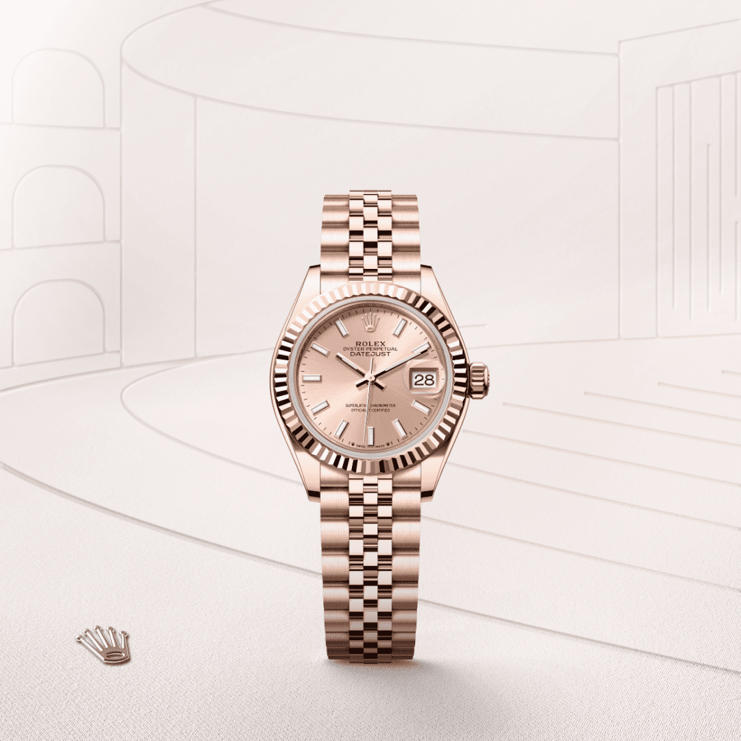 Rolex Lady-Datejust Oyster, 28 mm, Everose altın M279175-0026