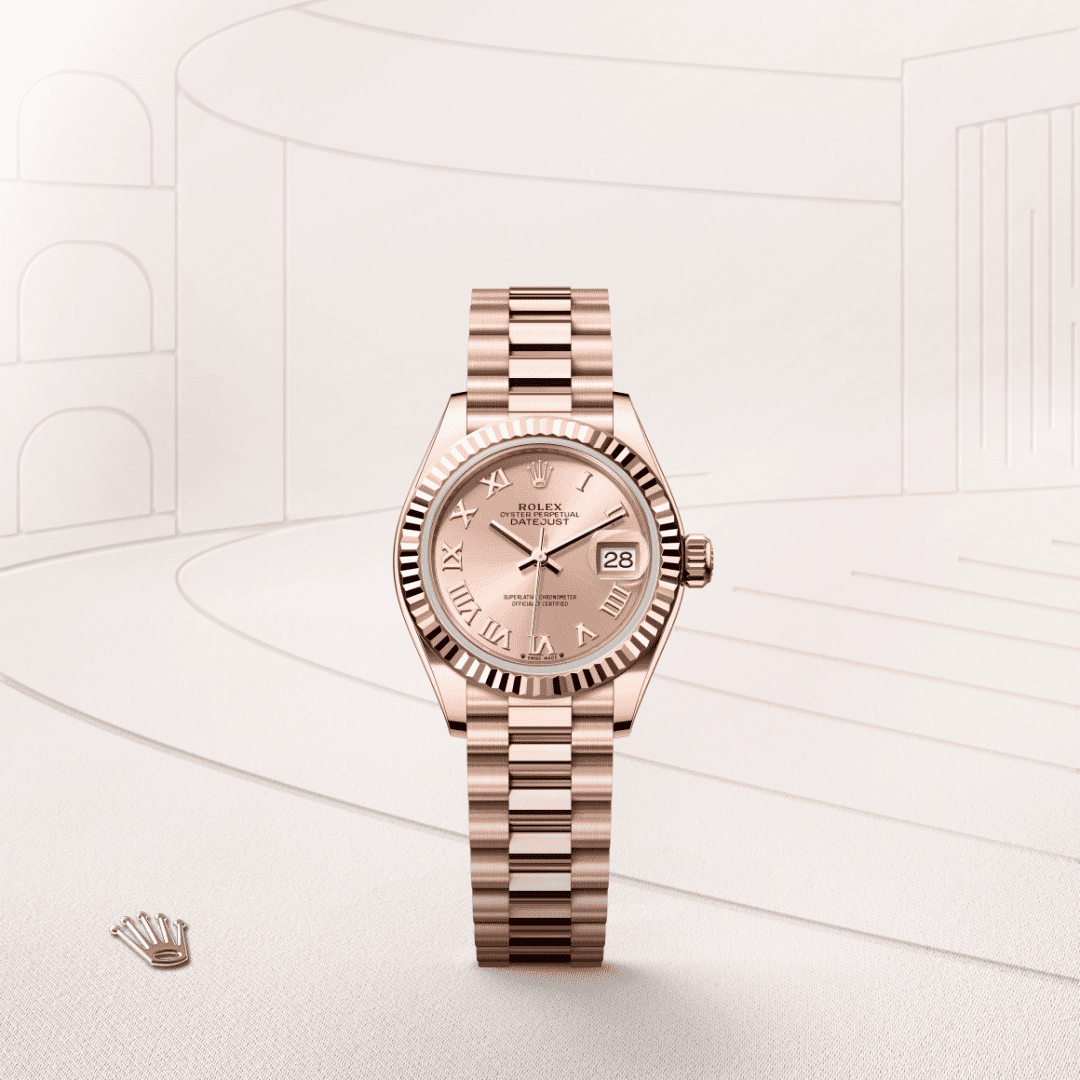 Rolex Lady-Datejust Oyster, 28 mm, Everose altın M279175-0027