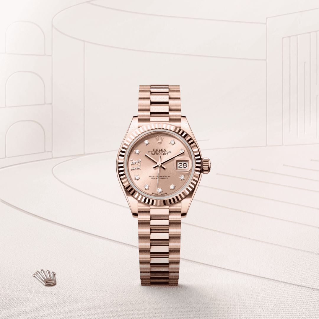 Rolex Lady-Datejust Oyster, 28 mm, Everose altın M279175-0029