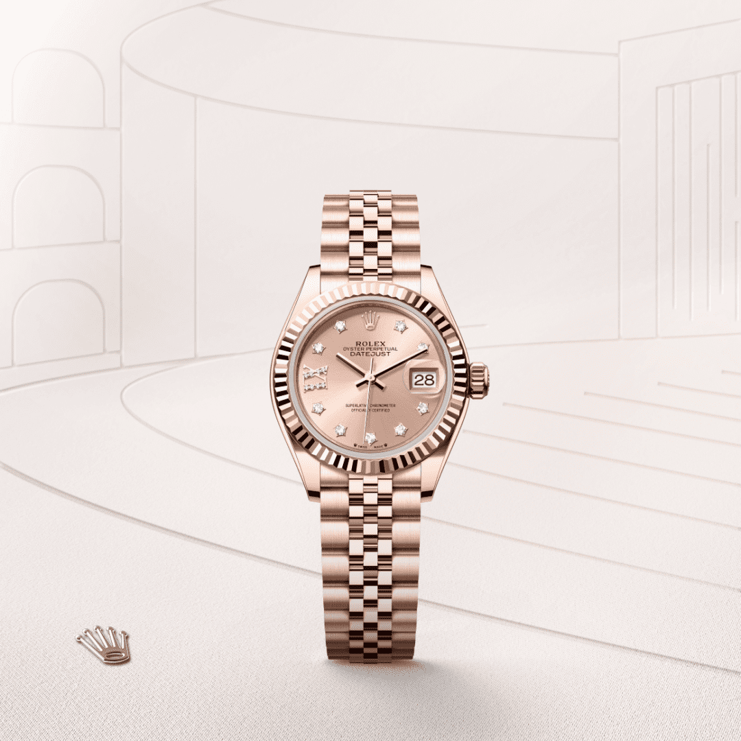 Rolex Lady-Datejust Oyster, 28 mm, Everose altın M279175-0030