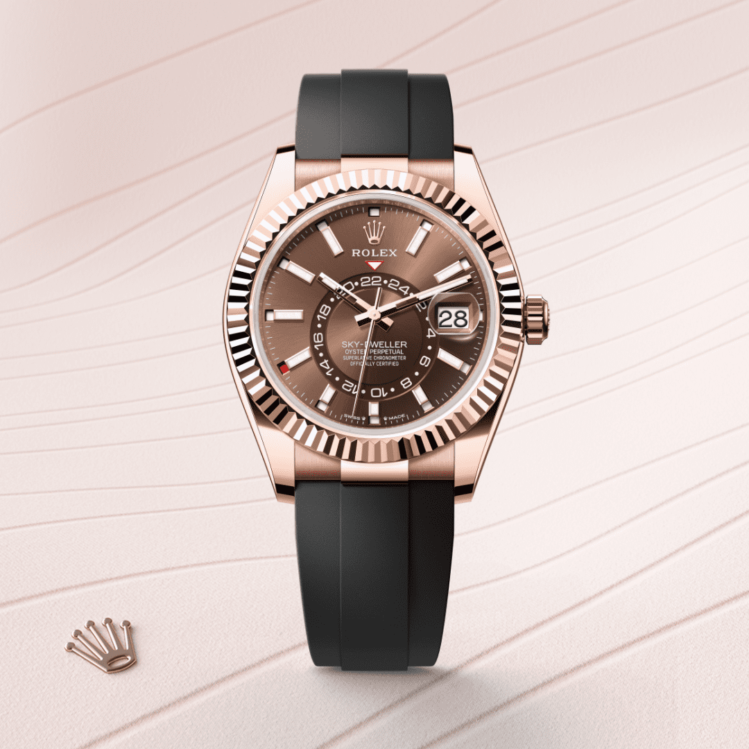 Rolex Sky-Dweller Oyster, 42 mm, Everose altın M336235-0002