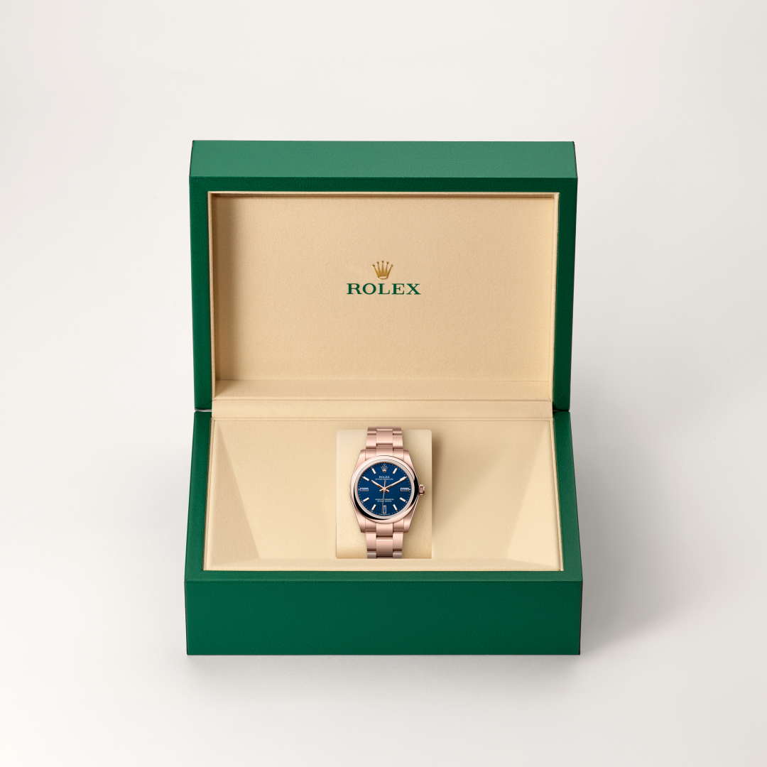 Rolex Oyster Perpetual 34 Oyster, 34 mm, Everose altın M124205-0002
