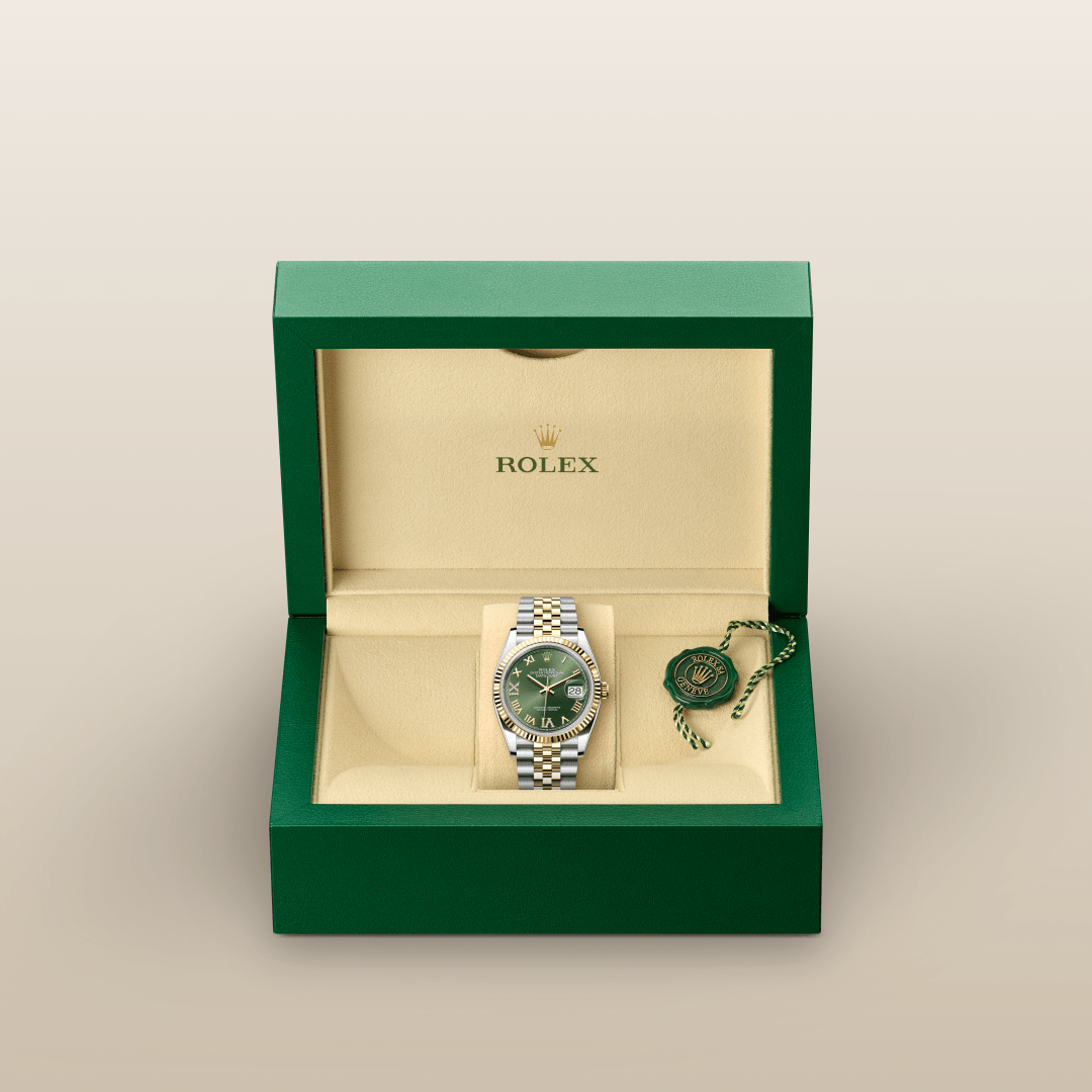 Rolex Datejust 36 Oyster, 36 mm, Oystersteel and yellow gold M126233-0025
