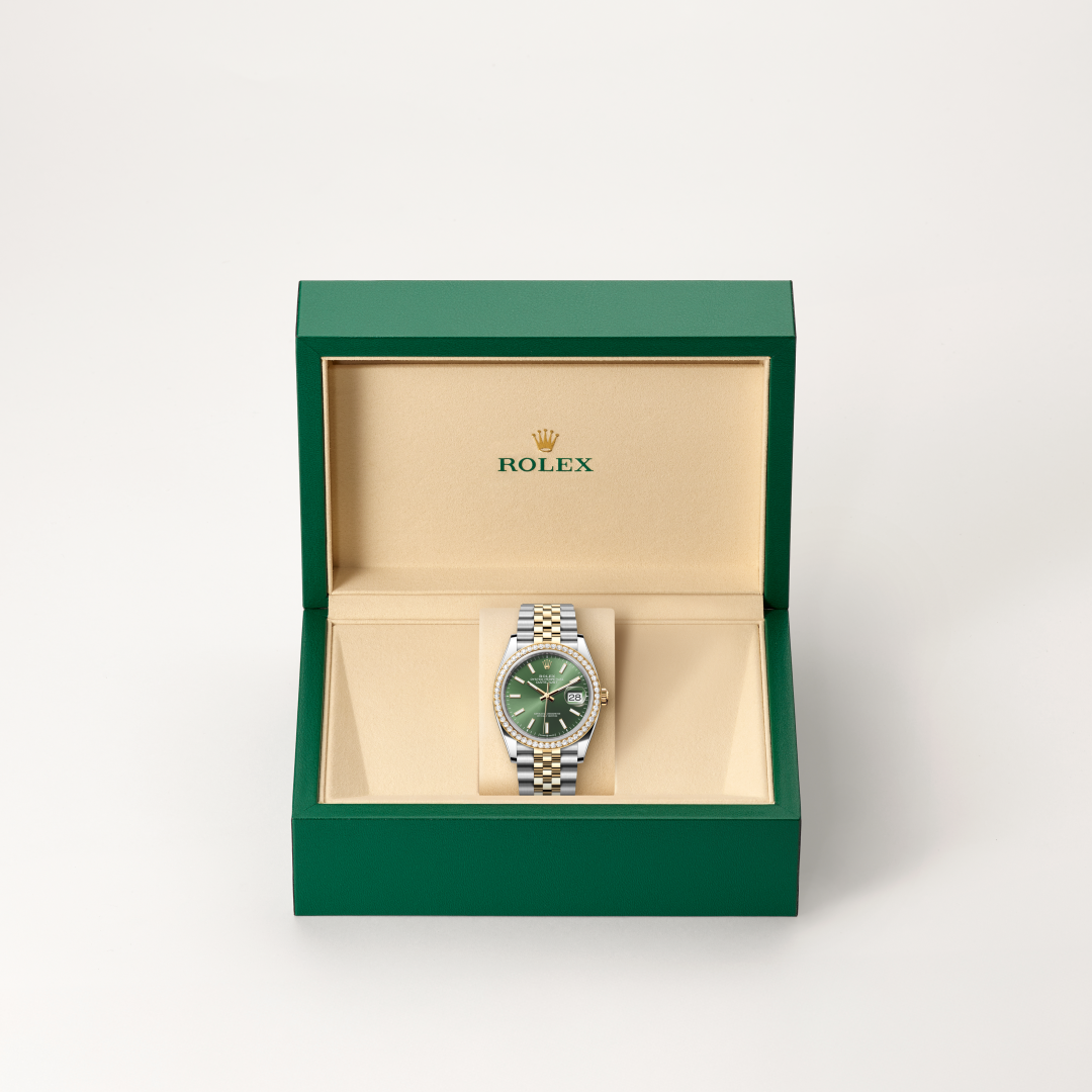 Rolex Datejust 36 Oyster, 36 mm, Oystersteel çelik, sarı altın ve pırlanta M126283RBR-0043