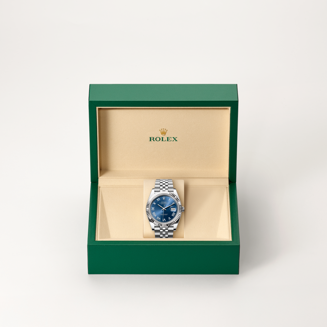 Rolex Datejust 41 Oyster, 41 mm, Oystersteel çelik ve beyaz altın M126334-0038
