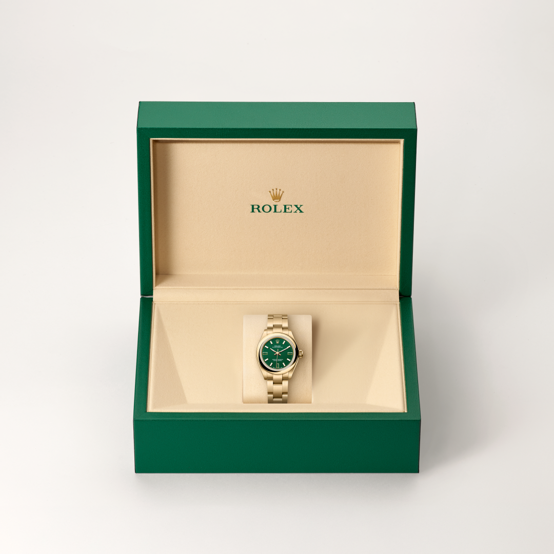 Rolex Oyster Perpetual 28 Oyster, 28 mm, sarı altın M276208-0002
