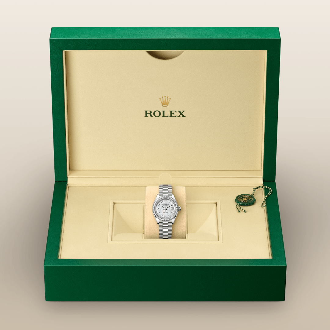Rolex Lady-Datejust Oyster, 28 mm, beyaz altın ve pırlanta M279139RBR-0008
