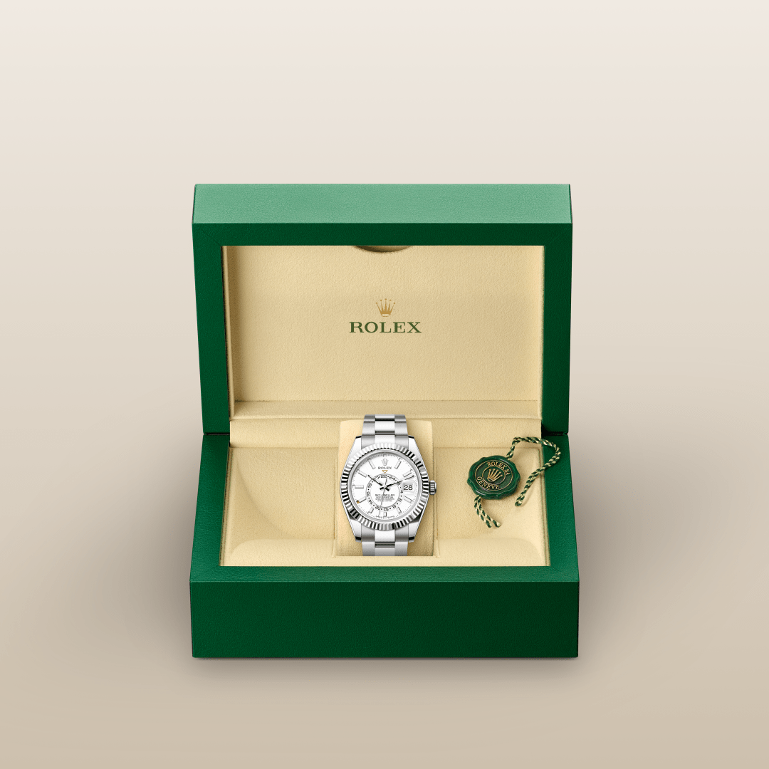 Rolex Sky-Dweller Oyster, 42 mm, Oystersteel çelik ve beyaz altın M336934-0003