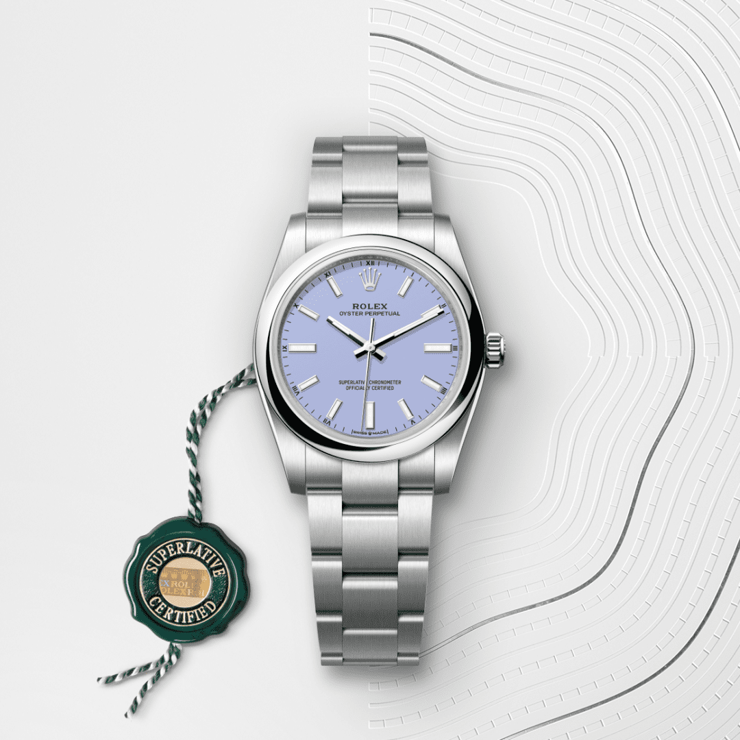 Rolex Oyster Perpetual 34 Oyster, 34 mm, Oystersteel çelik M124200-0008