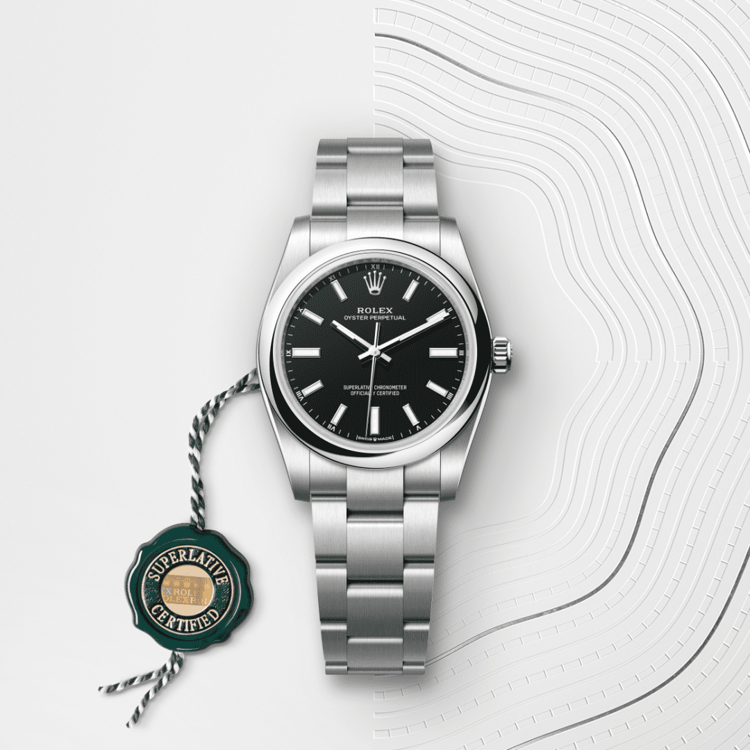 Rolex Oyster Perpetual 34 Oyster, 34 mm, Oystersteel çelik M124200-0010