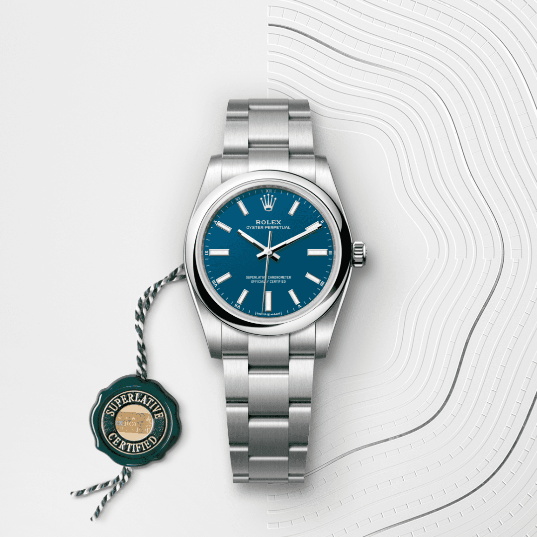 Rolex Oyster Perpetual 34 Oyster, 34 mm, Oystersteel çelik M124200-0011