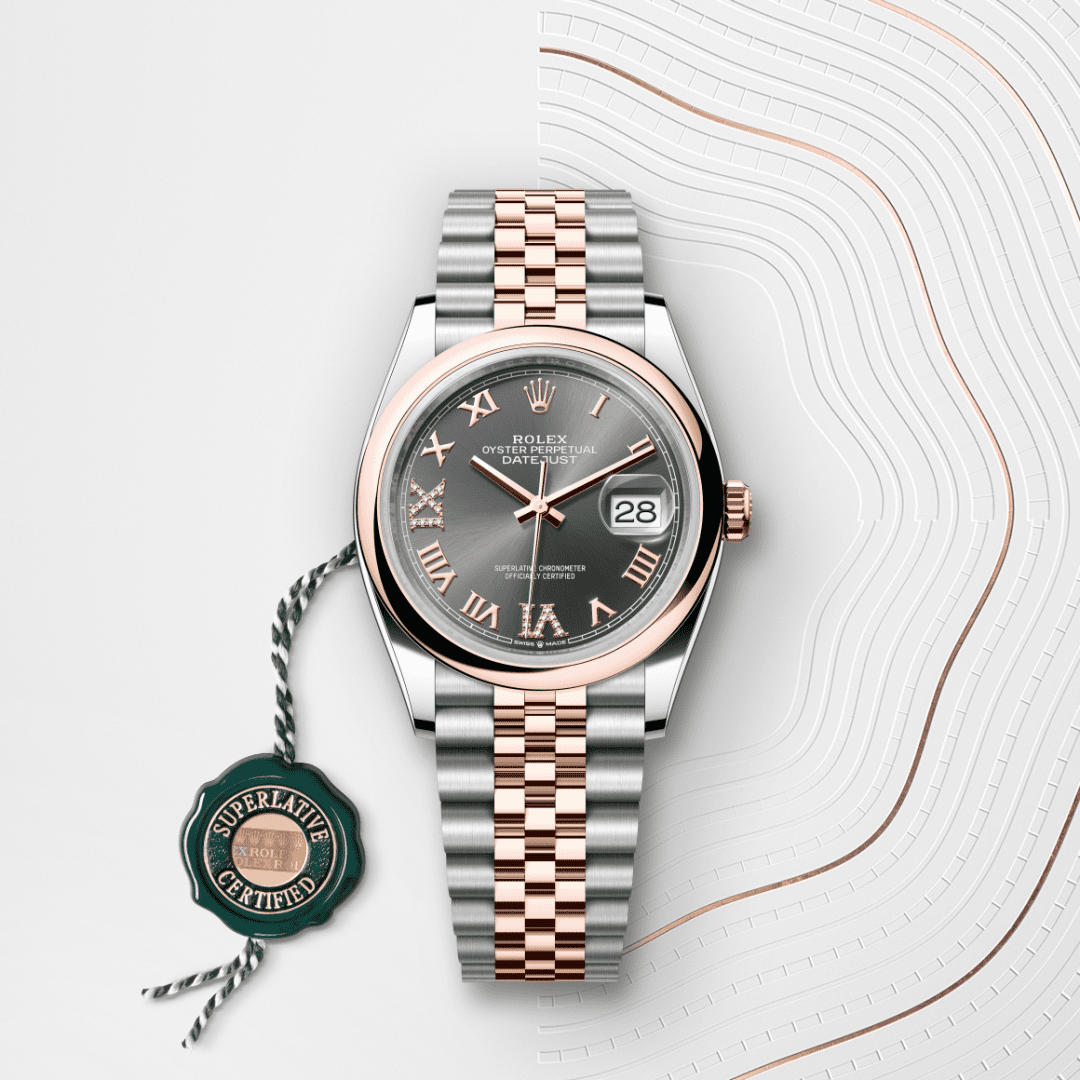 Rolex Datejust 36 Oyster, 36 mm, Oystersteel and Everose gold M126201-0023