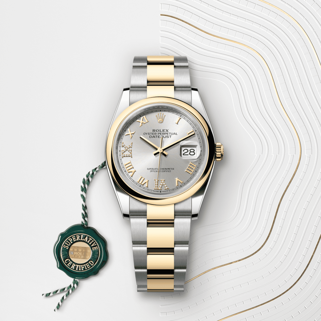 Rolex Datejust 36 Oyster, 36 mm, Oystersteel çelik ve sarı altın M126203-0032