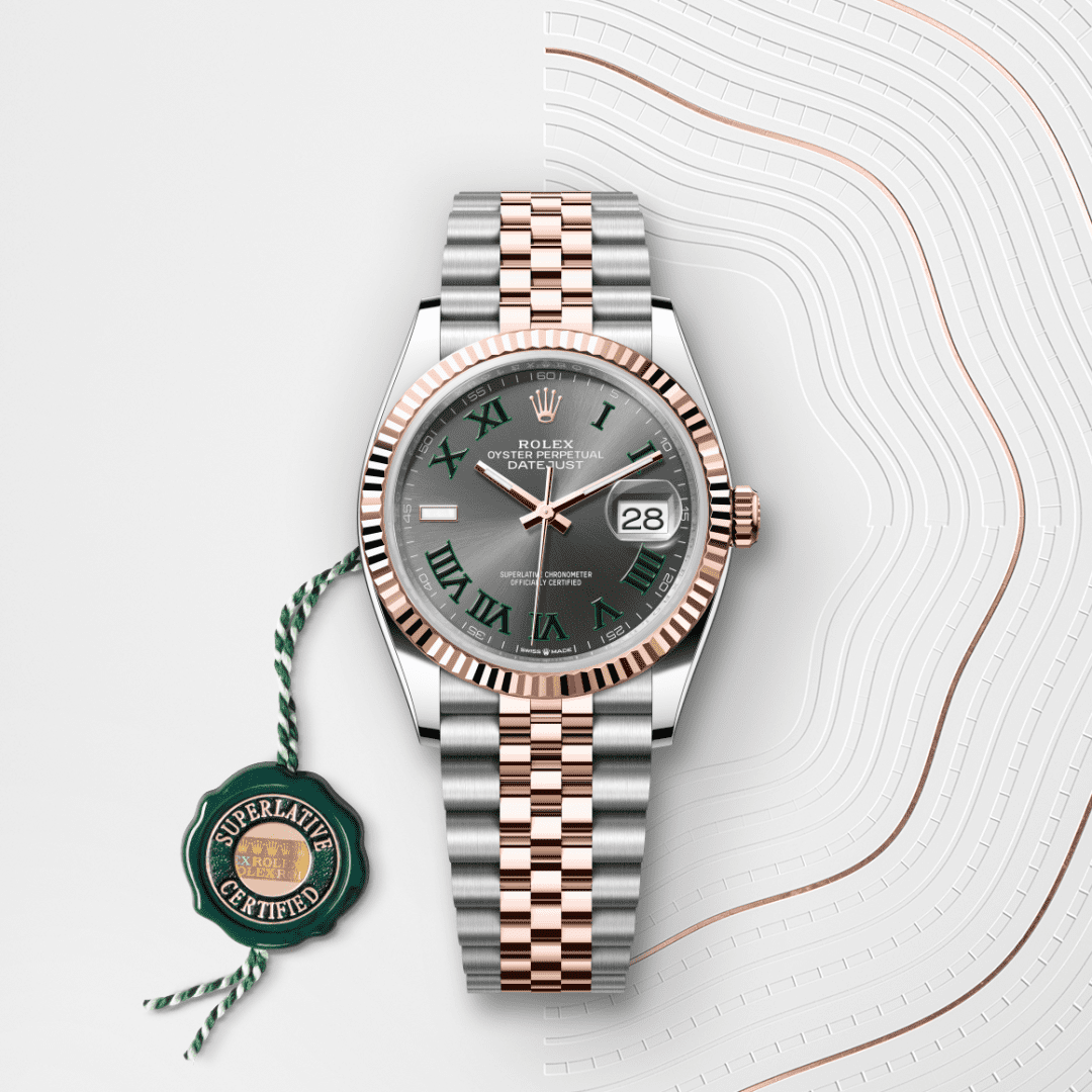 Rolex Datejust 36 Oyster, 36 mm, Oystersteel çelik ve Everose altın M126231-0029