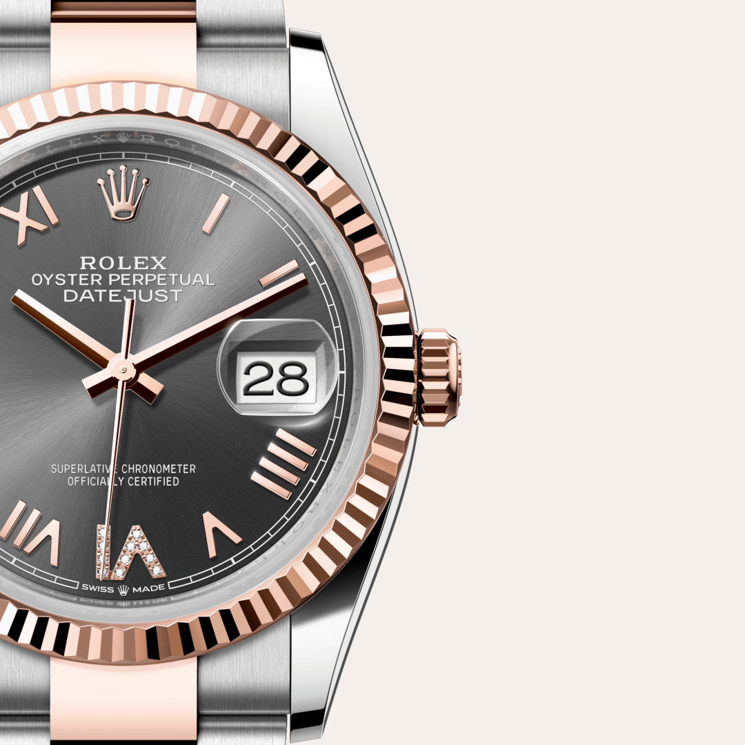 Rolex Datejust 36 Oyster, 36 mm, Oystersteel çelik ve Everose altın M126231-0048