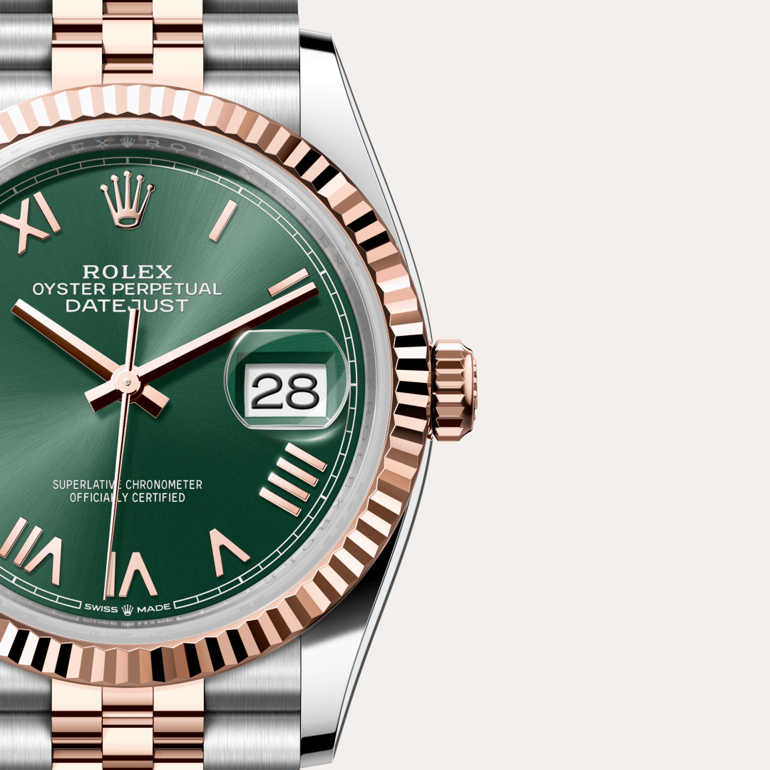 Rolex Datejust 36 Oyster, 36 mm, Oystersteel çelik ve Everose altın M126231-0051