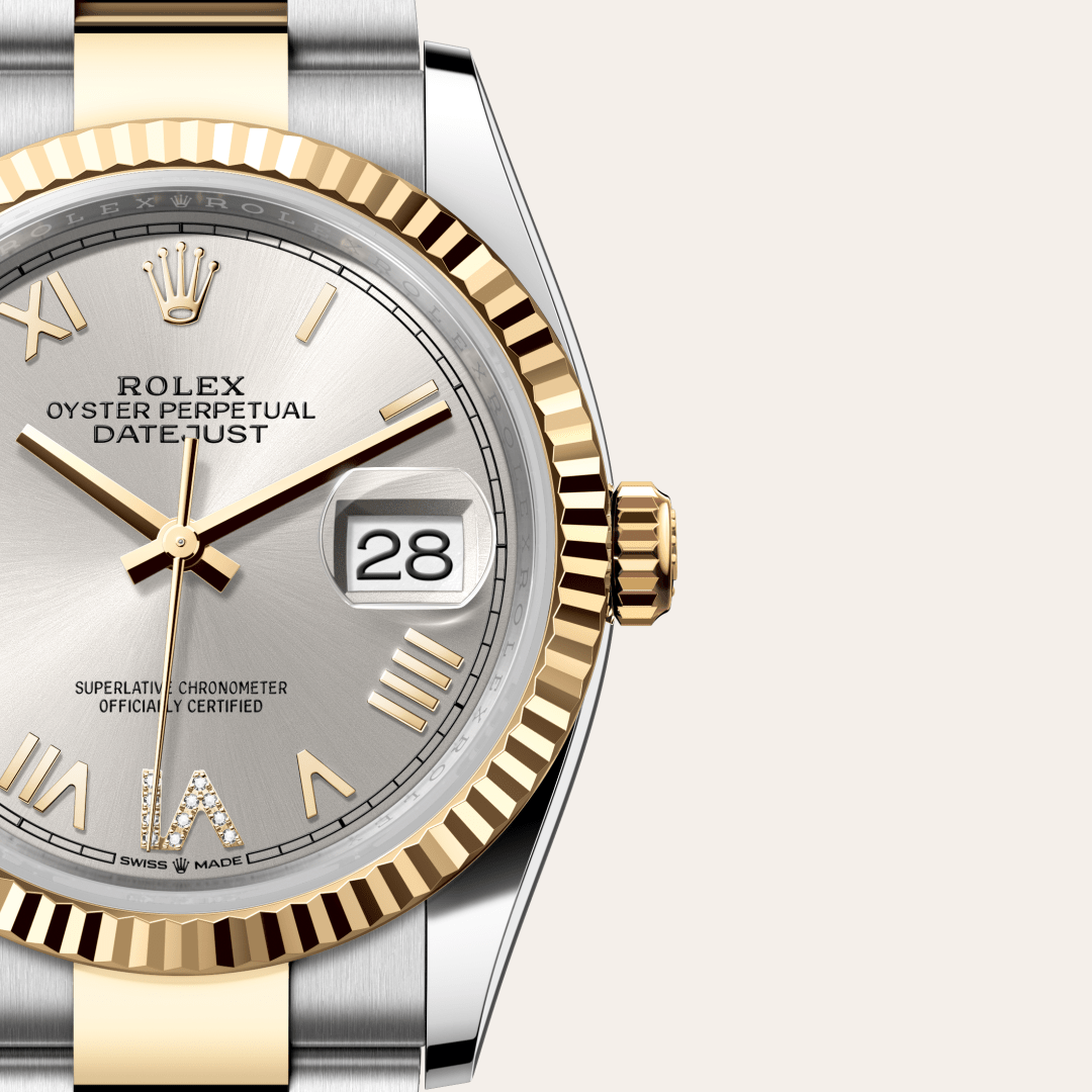 Rolex Datejust 36 Oyster, 36 mm, Oystersteel çelik ve sarı altın M126233-0052