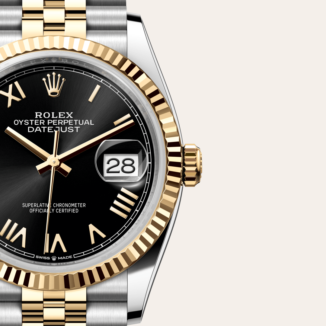 Rolex Datejust 36 Oyster, 36 mm, Oystersteel çelik ve sarı altın M126233-0055