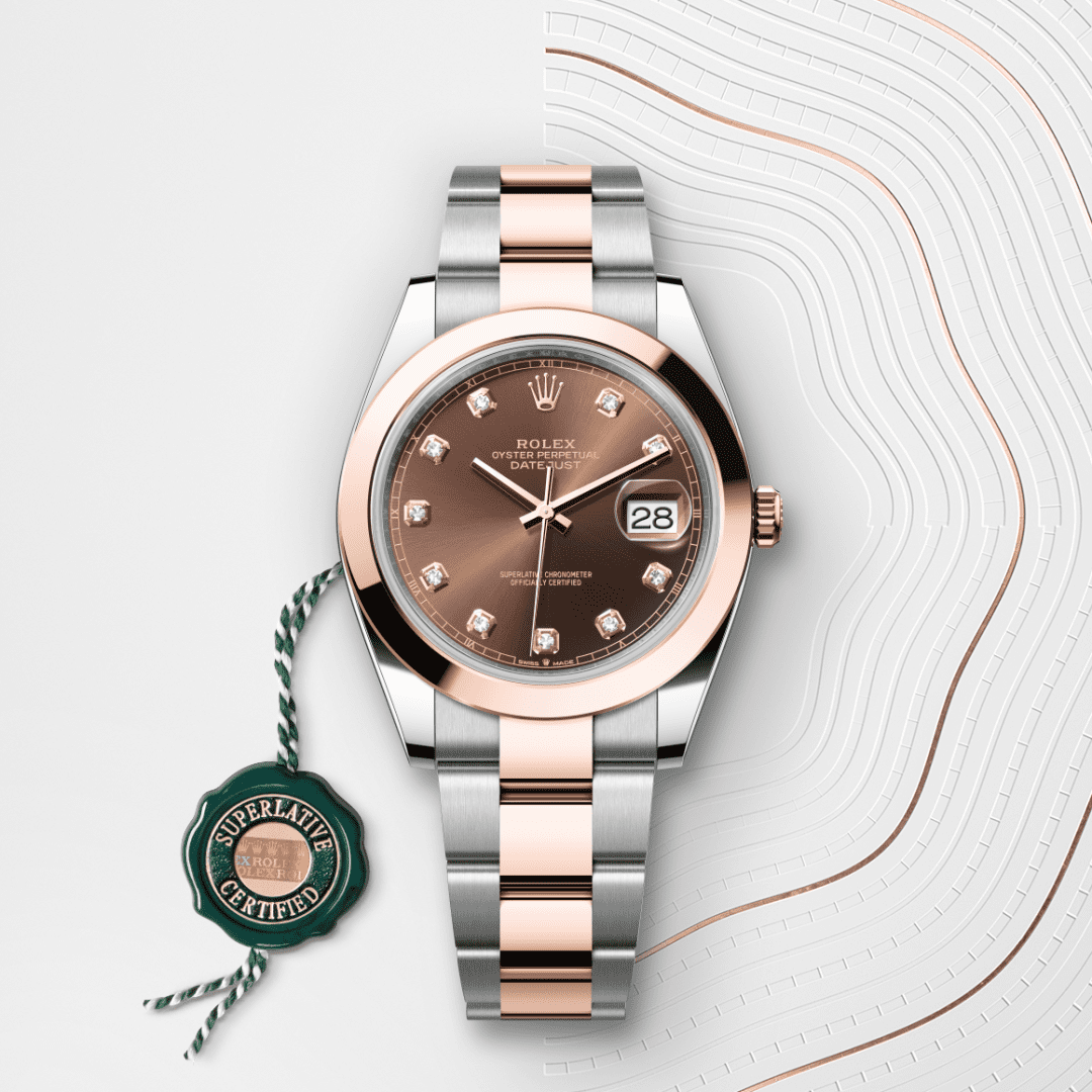 Rolex Datejust 41 Oyster, 41 mm, Oystersteel çelik ve Everose altın M126301-0003