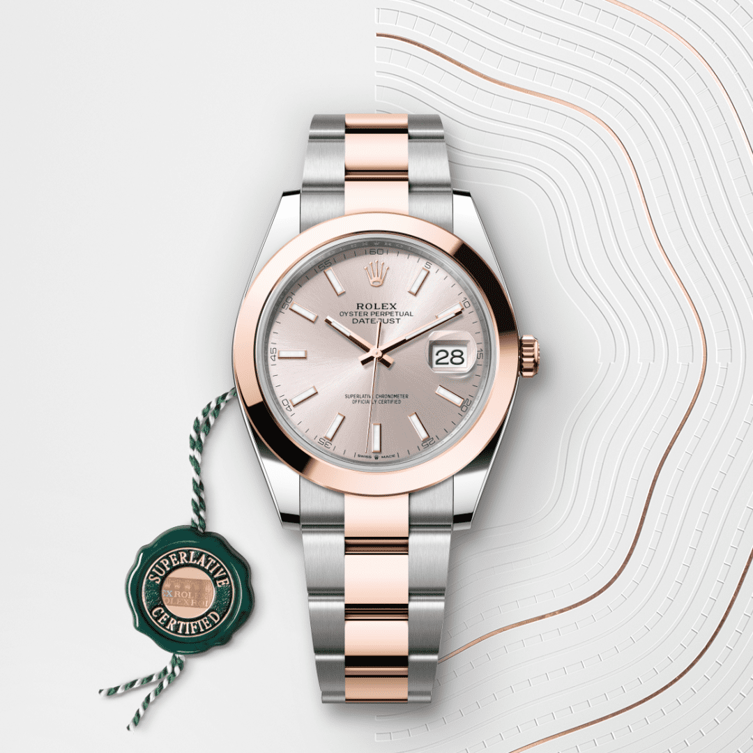 Rolex Datejust 41 Oyster, 41 mm, Oystersteel çelik ve Everose altın M126301-0009