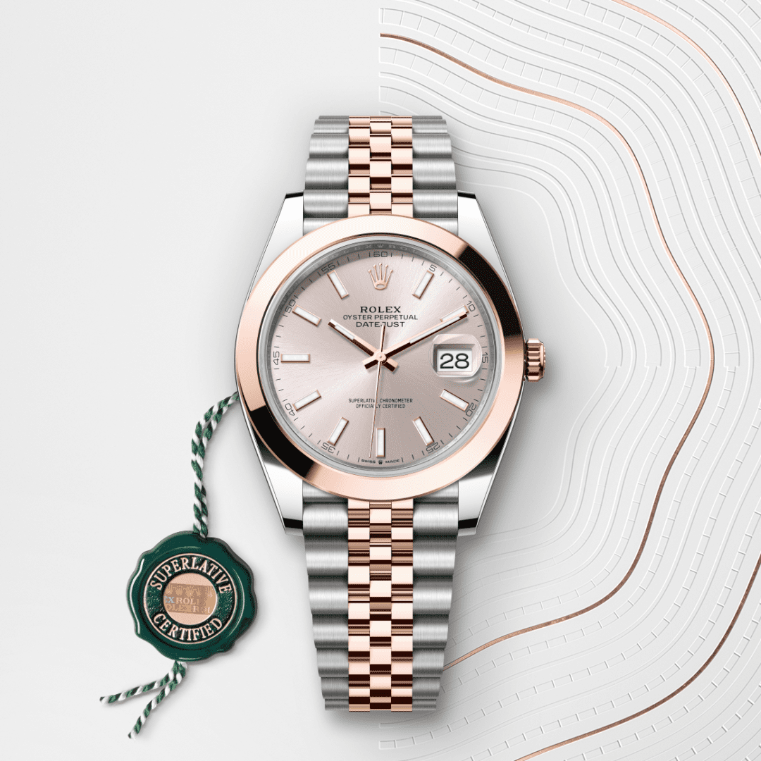 Rolex Datejust 41 Oyster, 41 mm, Oystersteel çelik ve Everose altın M126301-0010
