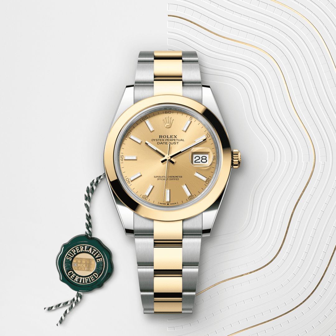 Rolex Datejust 41 Oyster, 41 mm, Oystersteel çelik ve sarı altın M126303-0009