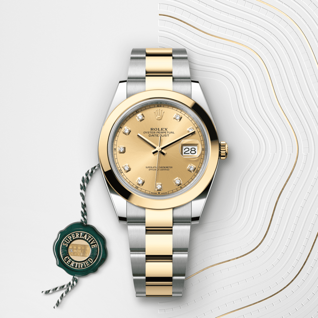 Rolex Datejust 41 Oyster, 41 mm, Oystersteel çelik ve sarı altın M126303-0011
