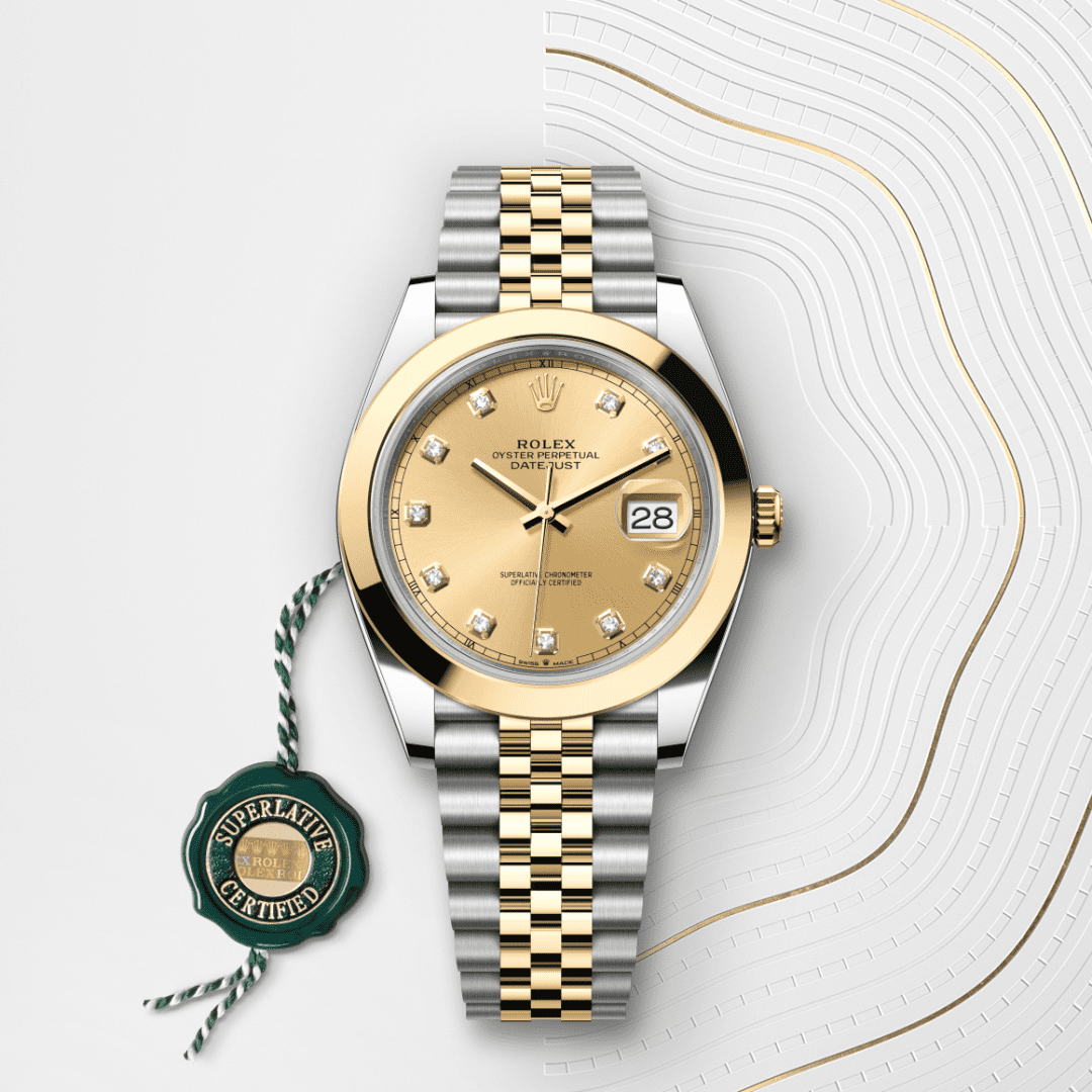 Rolex Datejust 41 Oyster, 41 mm, Oystersteel çelik ve sarı altın M126303-0012