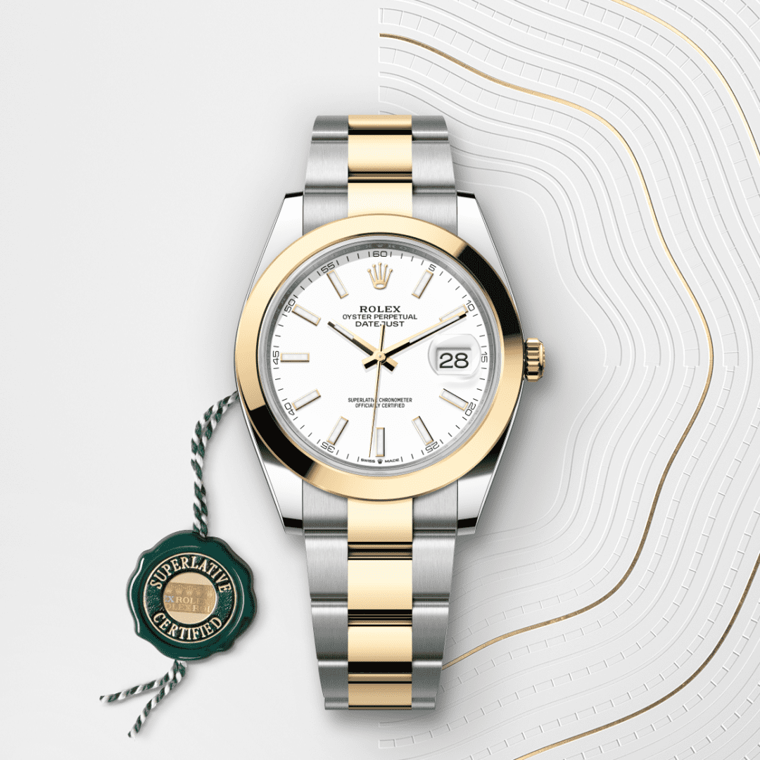 Rolex Datejust 41 Oyster, 41 mm, Oystersteel çelik ve sarı altın M126303-0015
