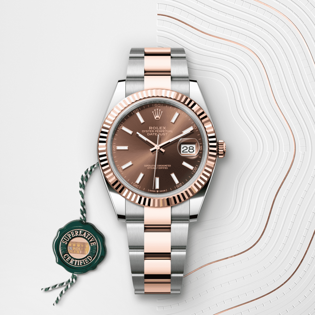 Rolex Datejust 41 Oyster, 41 mm, Oystersteel çelik ve Everose altın M126331-0001