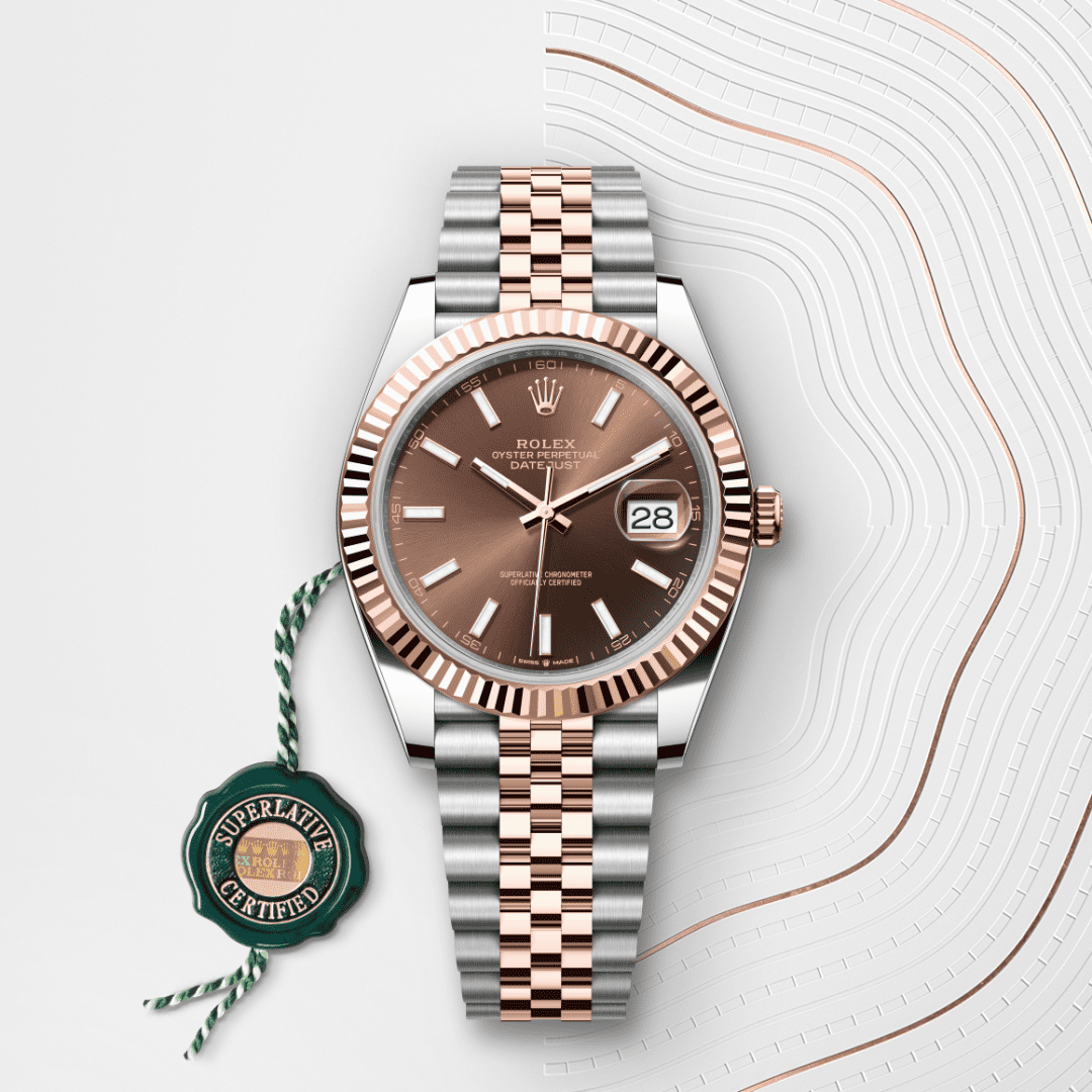 Rolex Datejust 41 Oyster, 41 mm, Oystersteel çelik ve Everose altın M126331-0002