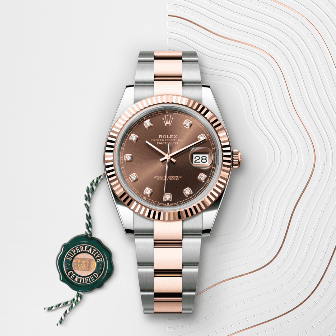 Rolex Datejust 41 Oyster, 41 mm, Oystersteel çelik ve Everose altın M126331-0003