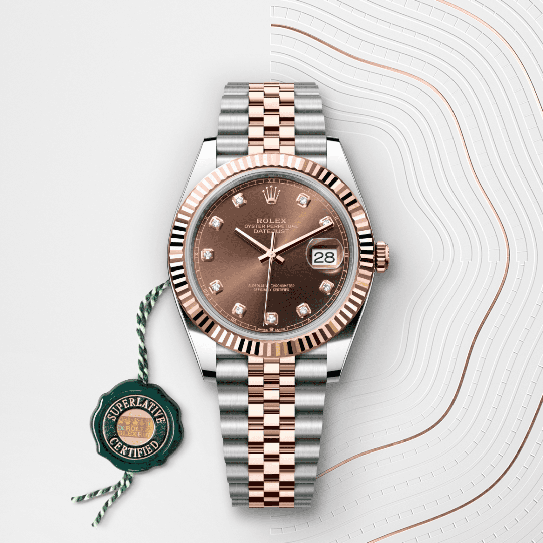 Rolex Datejust 41 Oyster, 41 mm, Oystersteel çelik ve Everose altın M126331-0004