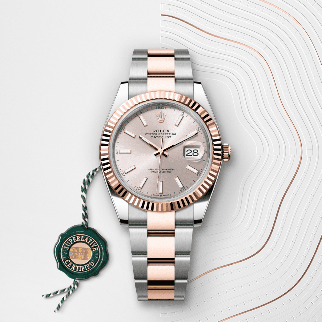 Rolex Datejust 41 Oyster, 41 mm, Oystersteel çelik ve Everose altın M126331-0009