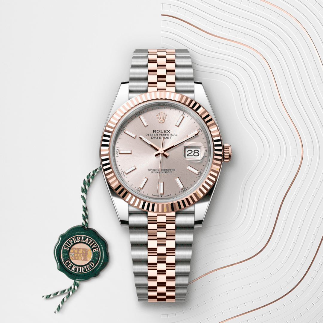 Rolex Datejust 41 Oyster, 41 mm, Oystersteel çelik ve Everose altın M126331-0010
