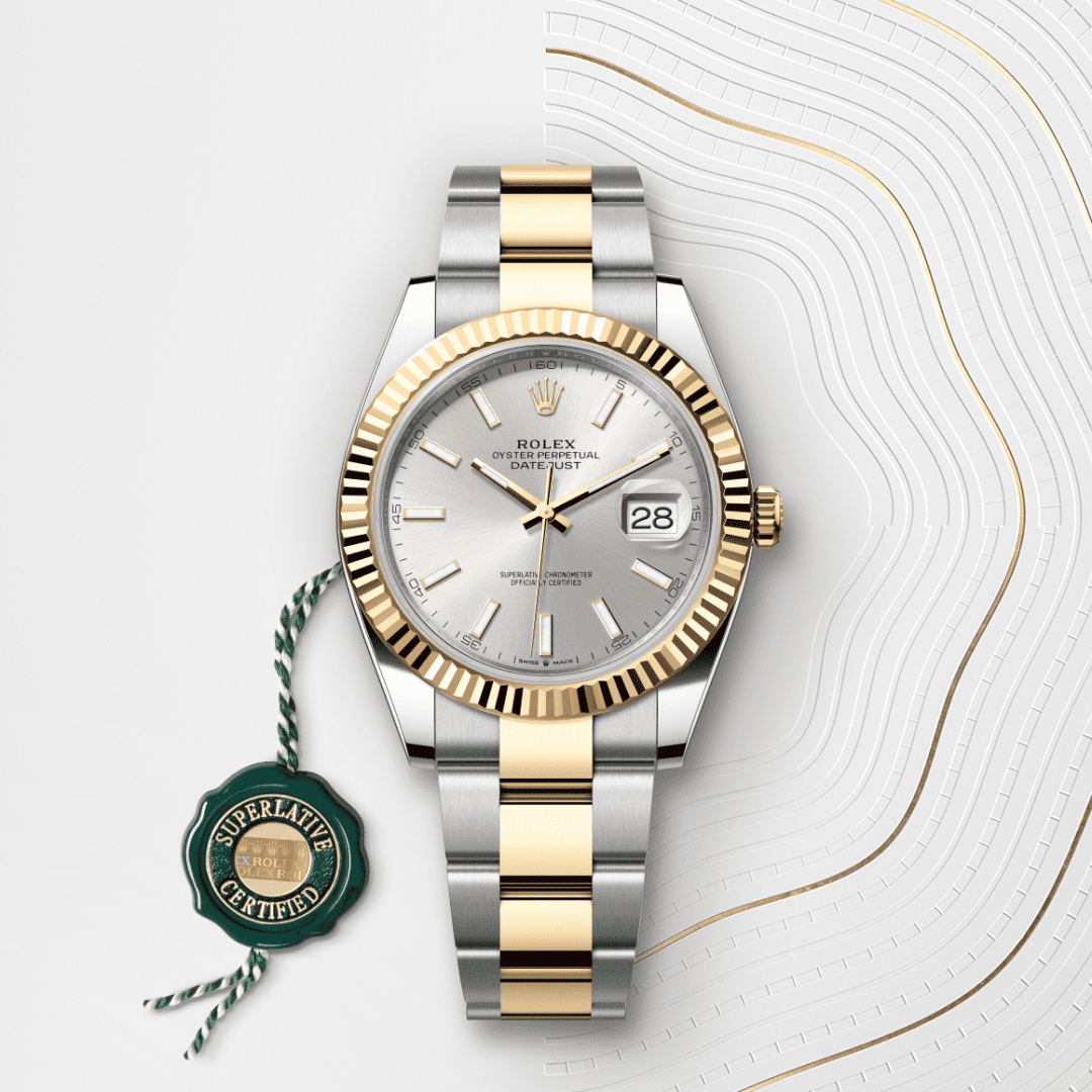 Rolex Datejust 41 Oyster, 41 mm, Oystersteel çelik ve sarı altın M126333-0001