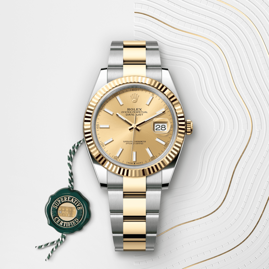 Rolex Datejust 41 Oyster, 41 mm, Oystersteel çelik ve sarı altın M126333-0009
