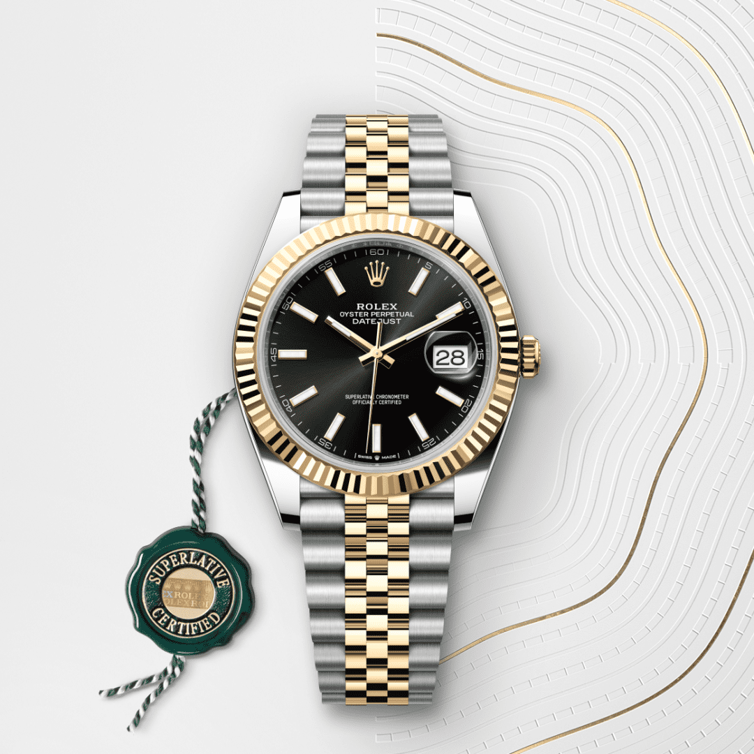 Rolex Datejust 41 Oyster, 41 mm, Oystersteel çelik ve sarı altın M126333-0014