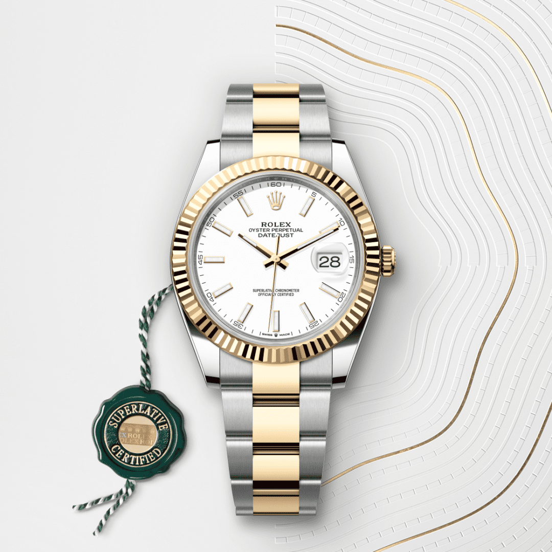 Rolex Datejust 41 Oyster, 41 mm, Oystersteel çelik ve sarı altın M126333-0015