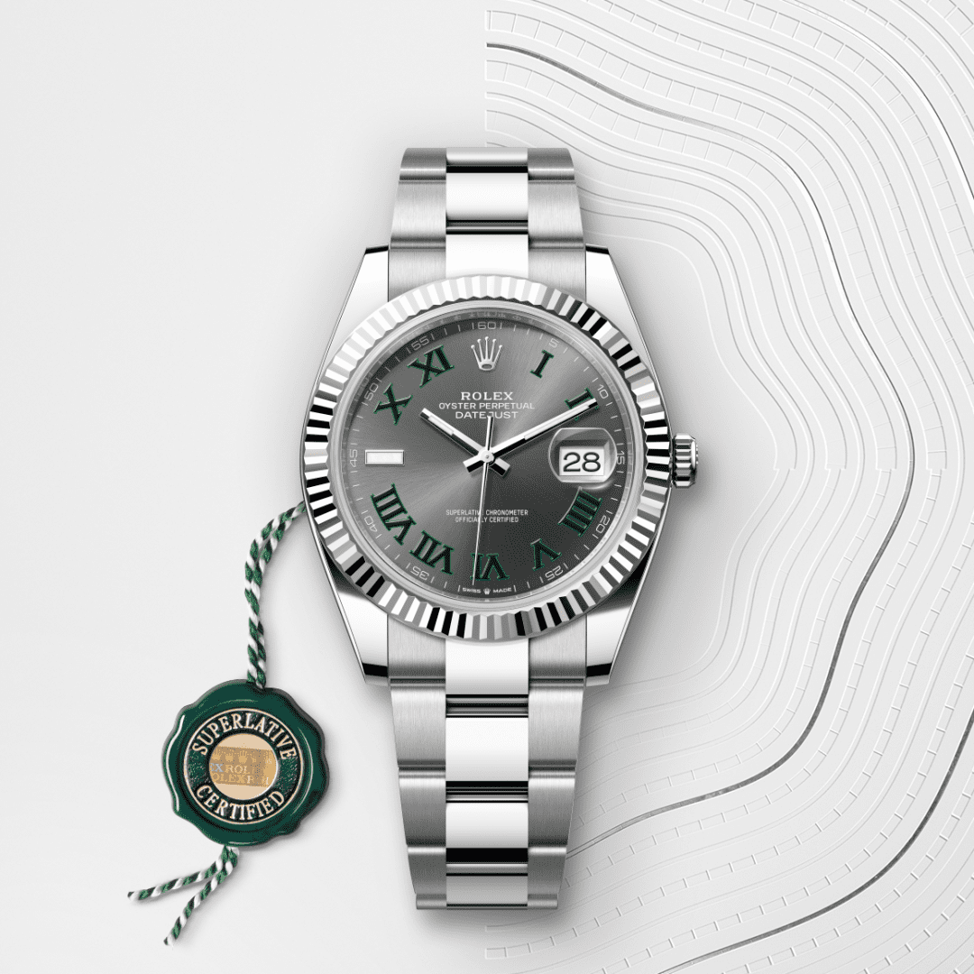 Rolex Datejust 41 Oyster, 41 mm, Oystersteel çelik ve beyaz altın M126334-0021